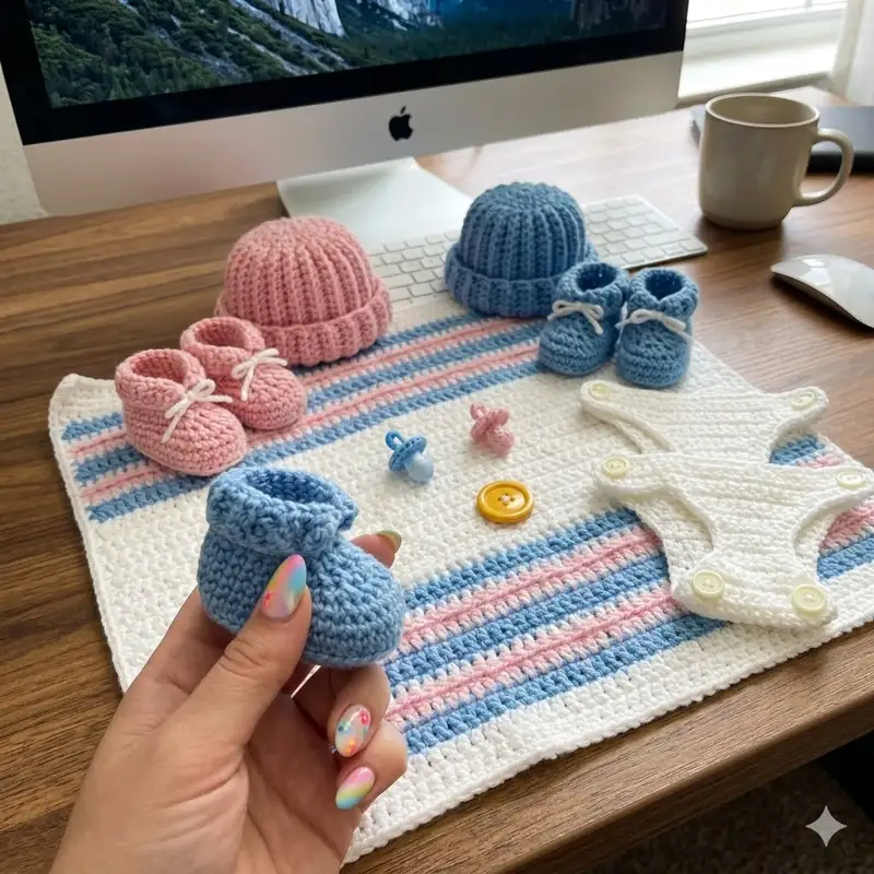 Complimentary Intermediate crochet pattern: Hospital Set Crochet Pattern - Simple to follow guide