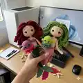 Mermaid and Jellyfish Amigurumi Pattern step 1 - construction progress