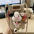 Cow Phone Pouch Amigurumi Pattern step 1 - construction progress