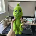Baby Grinch Amigurumi Pattern step 1 - construction progress
