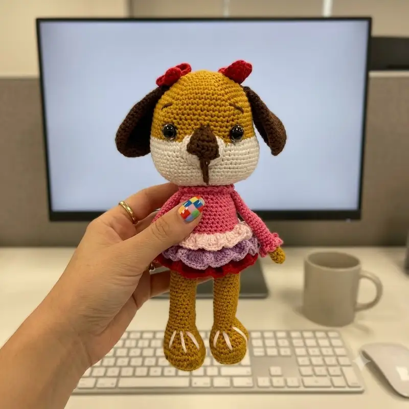 Complimentary Intermediate crochet pattern: Fancy Dog Amigurumi Pattern - Simple to follow guide