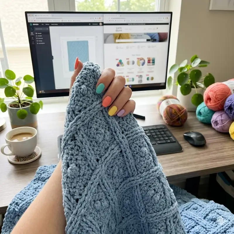 Complimentary Advanced crochet pattern: EZ Diamond Lattice Blanket Pattern - Simple to follow guide