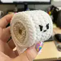 Angry TP Cal Amigurumi Pattern step 2 - assembly progress