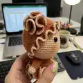 Caro-The Coral Girl Amigurumi Pattern step 2 - assembly progress