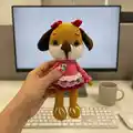 Fancy Dog Amigurumi Pattern step 2 - assembly progress