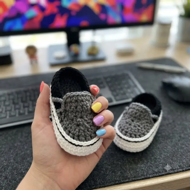 Complimentary Intermediate crochet pattern: Modern sneakers Pattern - Simple to follow guide