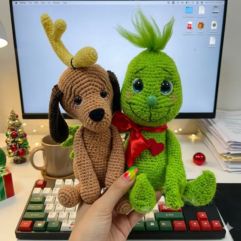 Complimentary Intermediate crochet pattern: Baby Grinch Amigurumi Pattern - Simple to follow guide