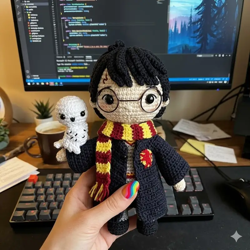 Complimentary Intermediate crochet pattern: Harry Potter Amigurumi Pattern - Simple to follow guide