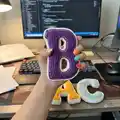 3D-Letters - Full Alphabet Pattern step 1 - construction progress