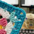 Daisy Granny Crochet Square Pattern step 3 - details and accessories