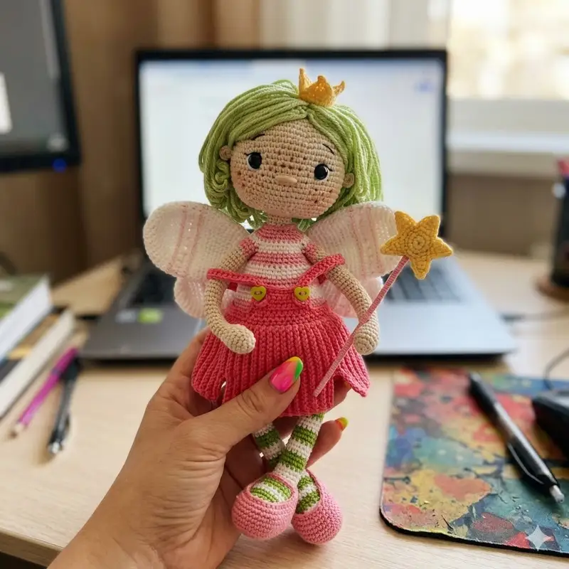 Complimentary Intermediate crochet pattern: Teya the Fairy Amigurumi Pattern - Simple to follow guide