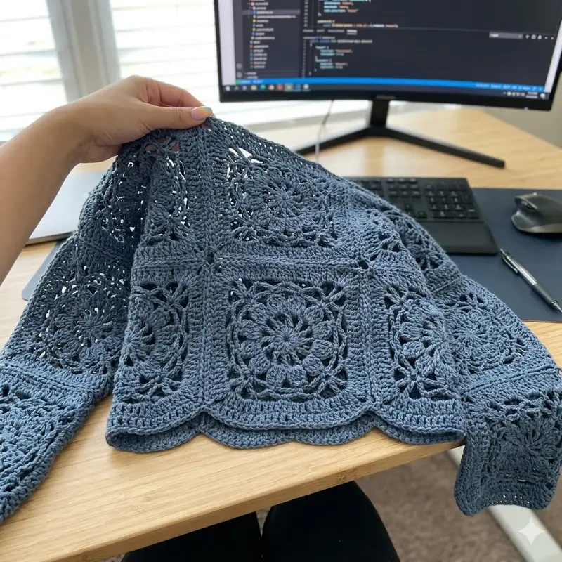 Complimentary Intermediate crochet pattern: The Cornflower Sweater Pattern - Simple to follow guide