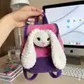 Plush Backpack Bunny Amigurumi Pattern step 1 - construction progress