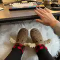 Moose Slippers Pattern step 4 - final assembly and finishing