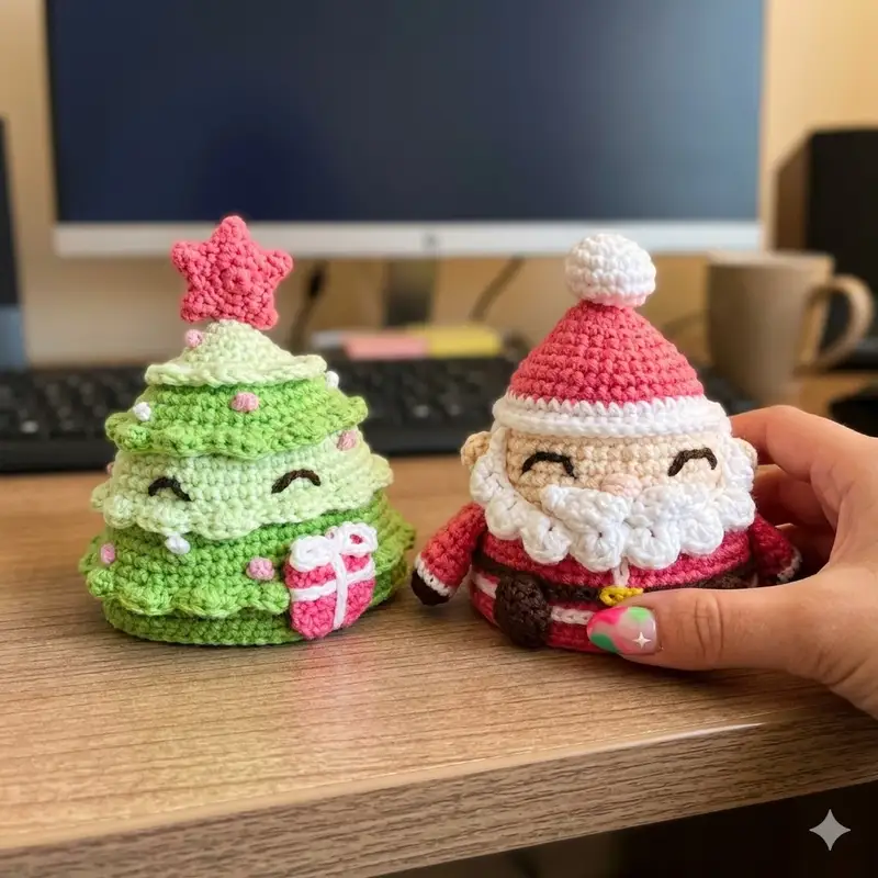 Complimentary Intermediate crochet pattern: Reversible Christmas Amigurumi Pattern - Simple to follow guide