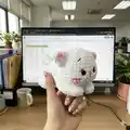 My little Cat Amigurumi Pattern step 1 - construction progress