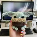 Baby Alien Amigurumi Pattern step 2 - assembly progress