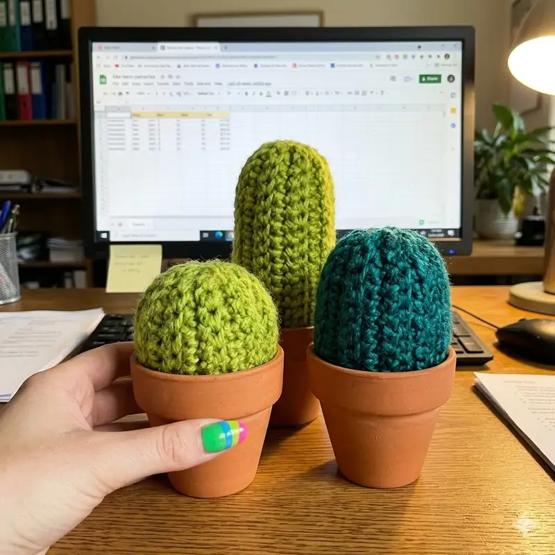 Complimentary Beginner Friendly crochet pattern: Cactus Amigurumi Pattern - Simple to follow guide
