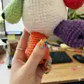 Dottie the Panda Amigurumi Pattern step 2 - assembly progress