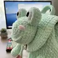 Plush Backpack Frog Amigurumi Pattern step 3 - details and accessories