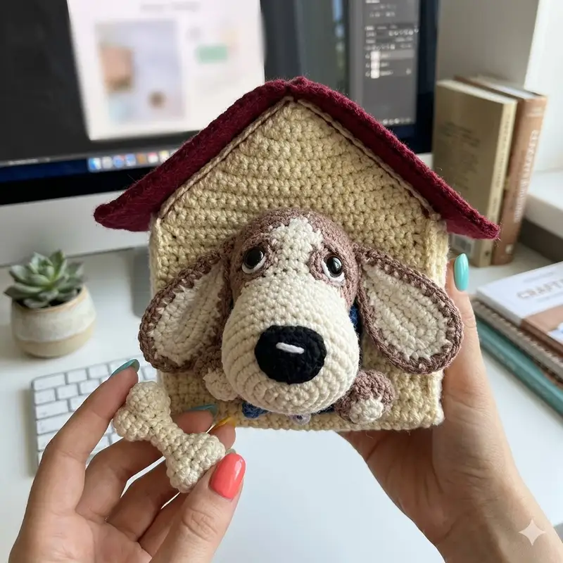 Complimentary Intermediate crochet pattern: Dog PuPa Amigurumi Pattern - Simple to follow guide