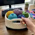 Any-Size Square Container Crochet Pattern step 1 - construction progress