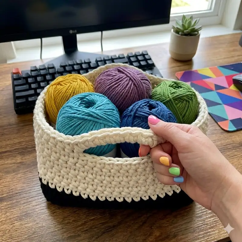 Complimentary Beginner Friendly crochet pattern: Any-Size Square Container Crochet Pattern - Simple to follow guide