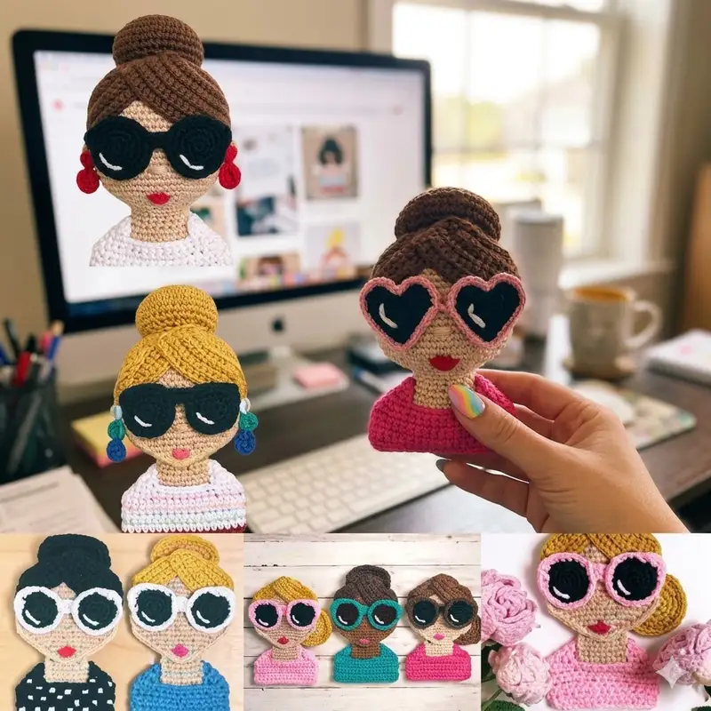 Complimentary Beginner Friendly crochet pattern: Crochet Girl Portrait Pattern - Simple to follow guide
