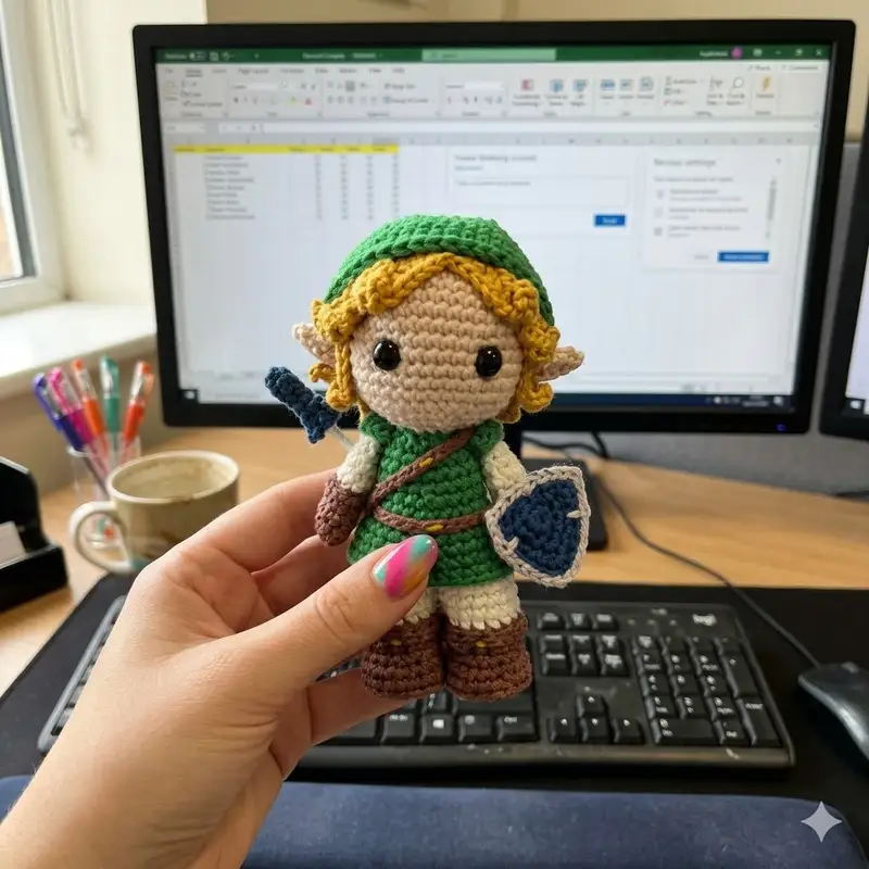 Complimentary Intermediate crochet pattern: Link Amigurumi Pattern - Simple to follow guide