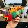 A Hairy Caterpillar Amigurumi Pattern step 3 - details and accessories