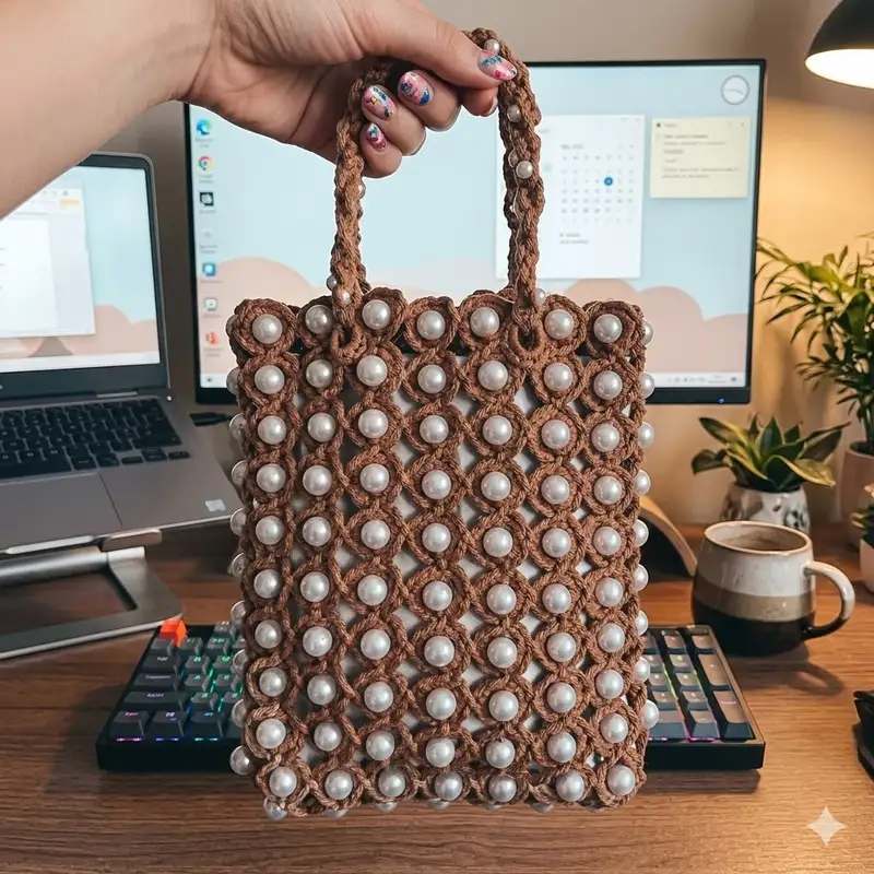 Complimentary Intermediate crochet pattern: Willow bag Pattern - Simple to follow guide