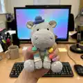 Bepo the little hippo Amigurumi Pattern step 1 - construction progress
