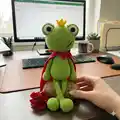 Frog Prince Amigurumi Pattern step 4 - final assembly and finishing