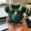 Pillow- Dino Amigurumi Pattern step 1 - construction progress