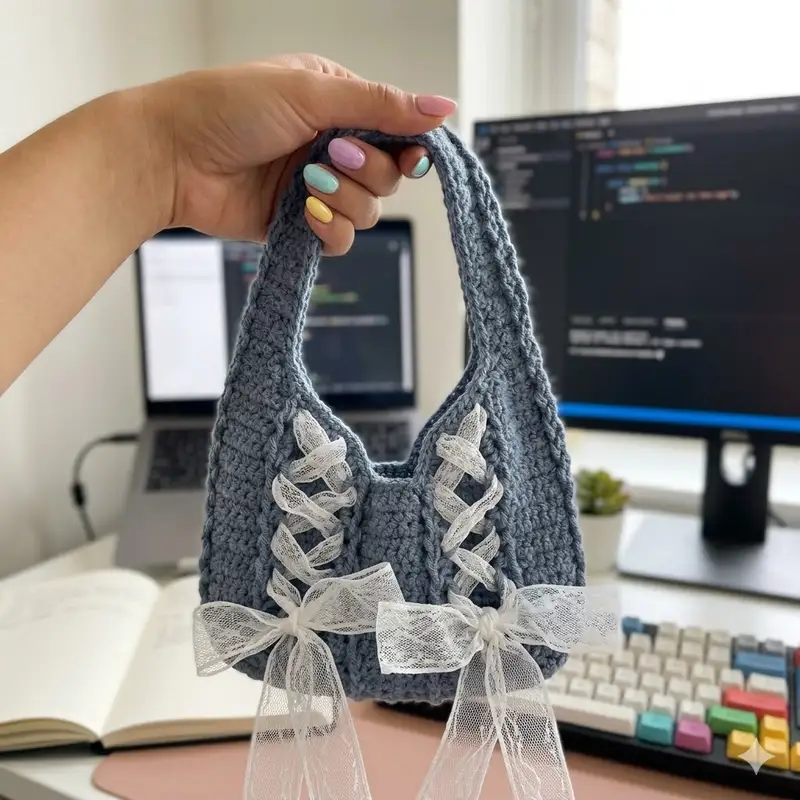 Complimentary Intermediate crochet pattern: Cinta Bag Crochet Pattern - Simple to follow guide