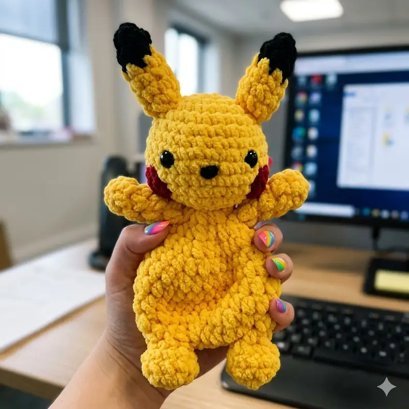 Complimentary Intermediate crochet pattern: Pika the Electric Mouse Amigurumi Pattern - Simple to follow guide