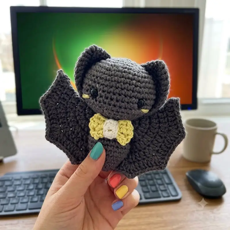 Complimentary Intermediate crochet pattern: Baby Bat Amigurumi Pattern - Simple to follow guide