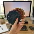 Sunburst Coasters Pattern step 1 - construction progress