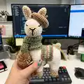 Louisa Llama Amigurumi Pattern step 2 - assembly progress