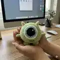 Mike Wazowski Amigurumi Pattern step 3 - details and accessories