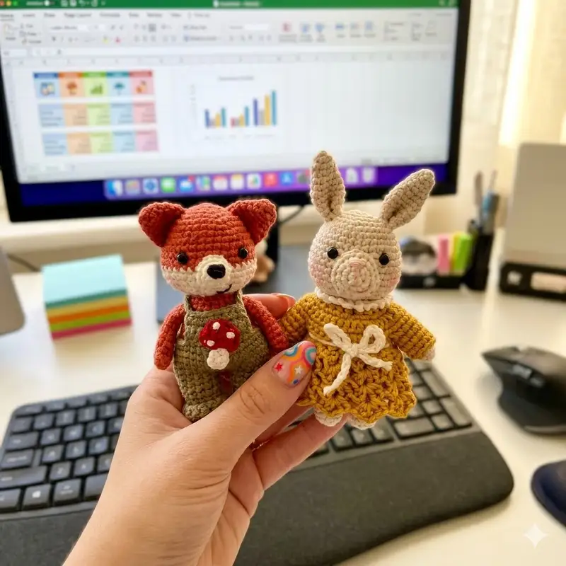 Complimentary Intermediate crochet pattern: Mr. Fox and His House Amigurumi Pattern - Simple to follow guide