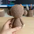 Lucy the Monkey Amigurumi Pattern step 4 - final assembly and finishing