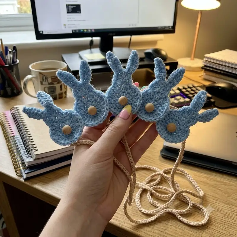 Complimentary Beginner Friendly crochet pattern: Bunny Garland Amigurumi Pattern - Simple to follow guide