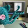 Squid Coraline Amigurumi Pattern step 2 - assembly progress