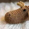 Moose Slippers Pattern step 2 - assembly progress