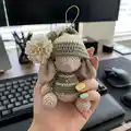Noel the Christmas Mouse Amigurumi Pattern step 1 - construction progress