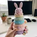 Rainbow Bunny Amigurumi Pattern step 4 - final assembly and finishing