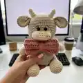 Asher the Ox Amigurumi Pattern step 1 - construction progress