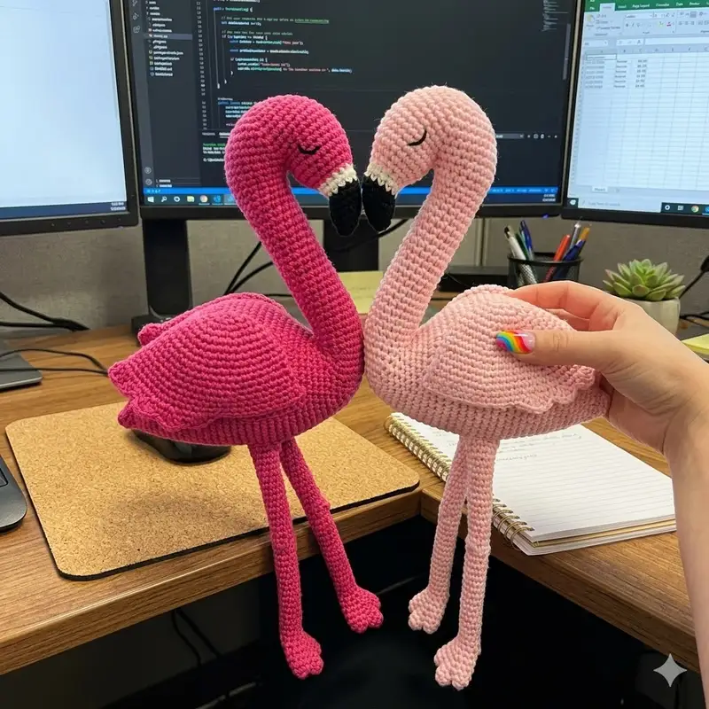 Complimentary Intermediate crochet pattern: Florence the Flamingo Amigurumi Pattern - Simple to follow guide
