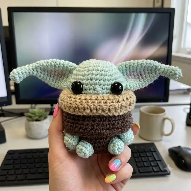 Complimentary Intermediate crochet pattern: Baby Alien Amigurumi Pattern - Simple to follow guide